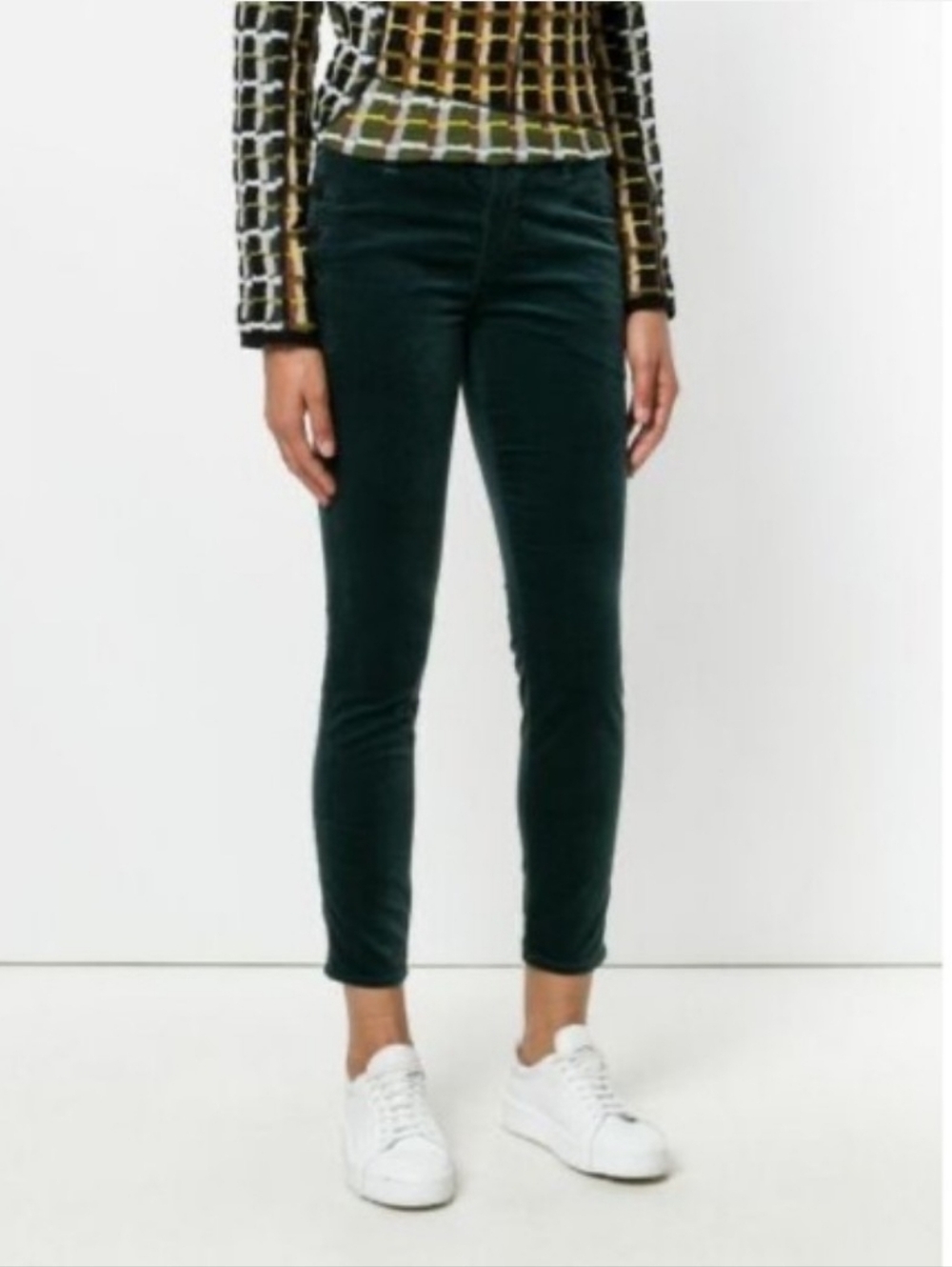 J Brand Zion Mid-Rise Velvet Skinny Jeans in Moorland - Size 27 - NWT